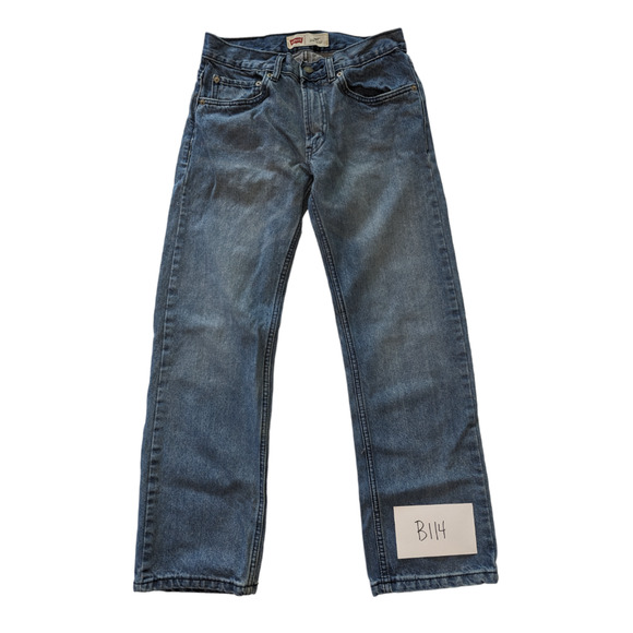 Levi's 505 Straight Blue Jeans Size 28 x 28 16 Reg Boys -0723B114 - Picture 6 of 6